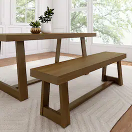 Plank+Beam - Classic Dining Bench - Pecan Wirebrush
