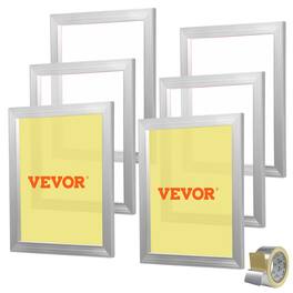 VEVOR - Screen Printing Kit, 6 Pieces Aluminum Silk Screen Printing Frames, 16x20inch Silk Screen Printing Frame - Silver