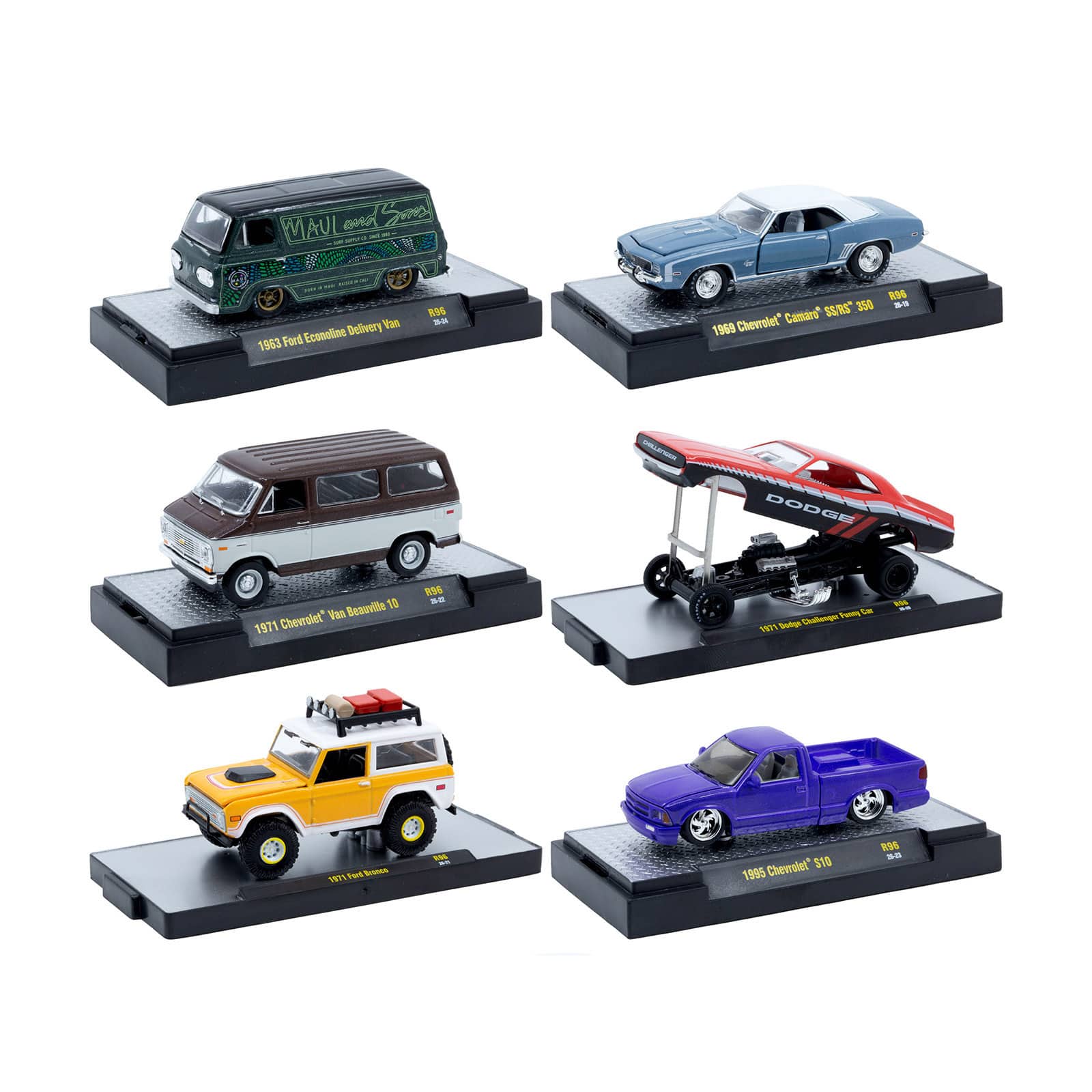 """Auto Meets"" Set of 6 Cars IN DISPLAY CASES Release 96 Limited Edition 1/64 Diecast Model Cars by M2 Machines" price history on PriceWatchPro