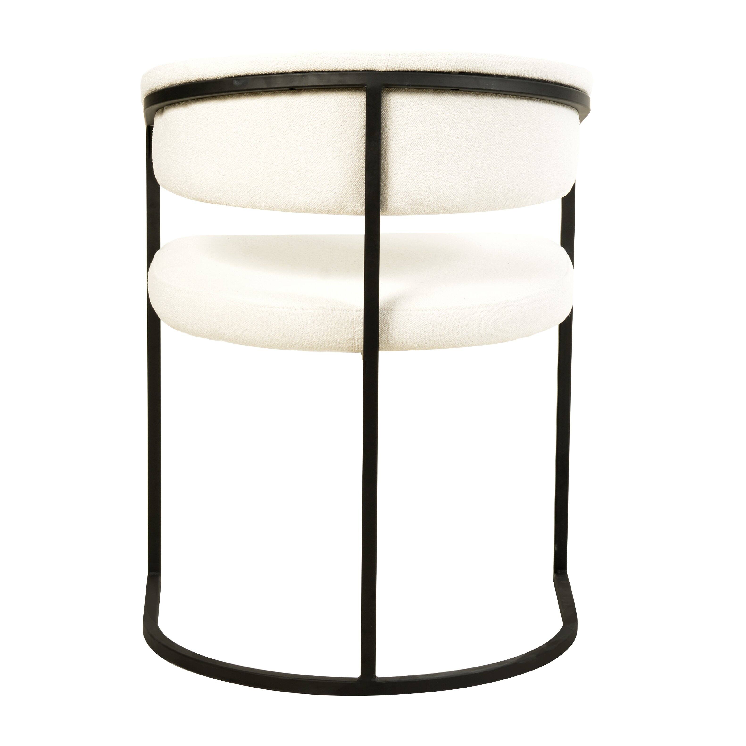 Alt View 4. LeisureMod - Aero 4-PCS Contemporary Dining Chair, Padded Cantilever Accent Armchair with Iron Frame - White.