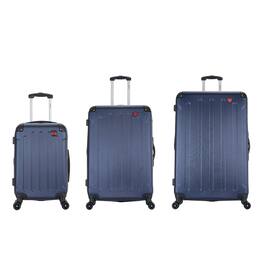 DUKAP - Intely Smart Hardside 3 Piece Luggage Set 20"/28"/32" + USB Port + integrated weight scale - Blue