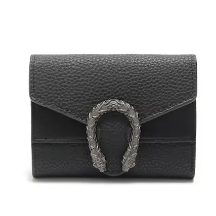 Front. Kitcheniva - Women's Modern Multifunctional Wallet, Black - Black.