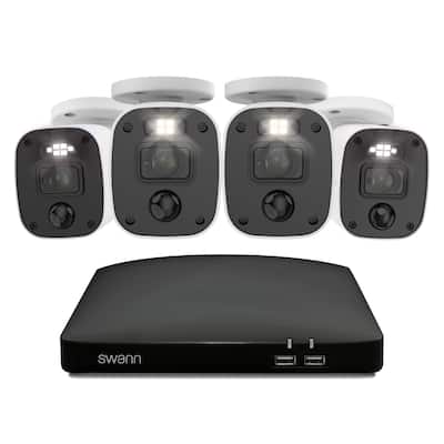 Swann SwannForce 4K Security Camera System, 4x Bullet Analog CCTV Swann SwannForce 4K Security Camera System, 4x Bullet Analog CCTV