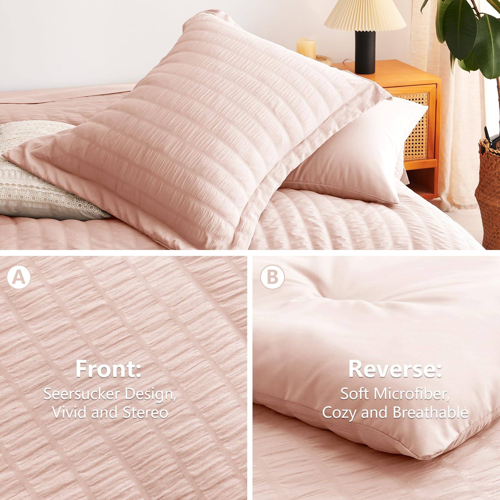 A Front: Seersucker Design, Vivid and Stereo  
B Reverse: Soft Microfiber, Cozy and Breathable