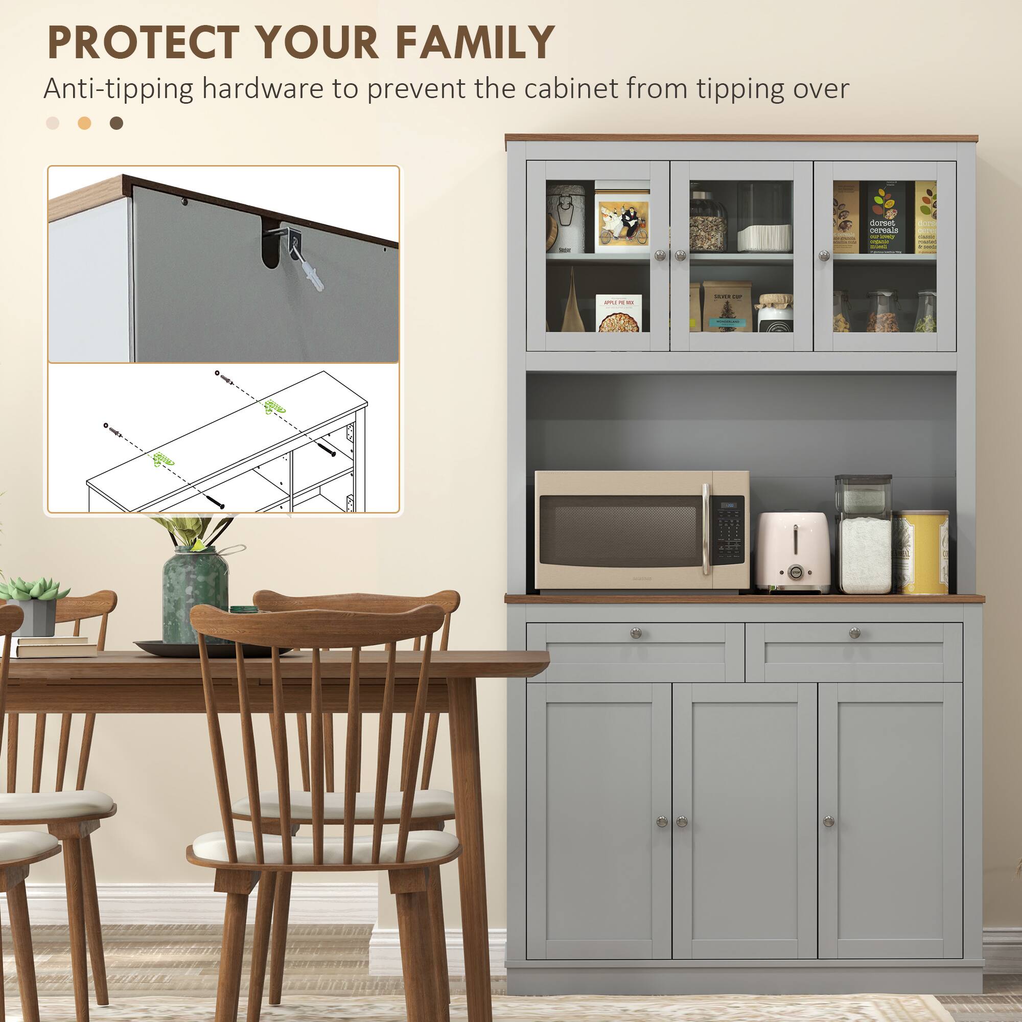 PROTECT YOUR FAMILY Anti-tipping hardware to prevent the cabinet from tipping over ... - domes
