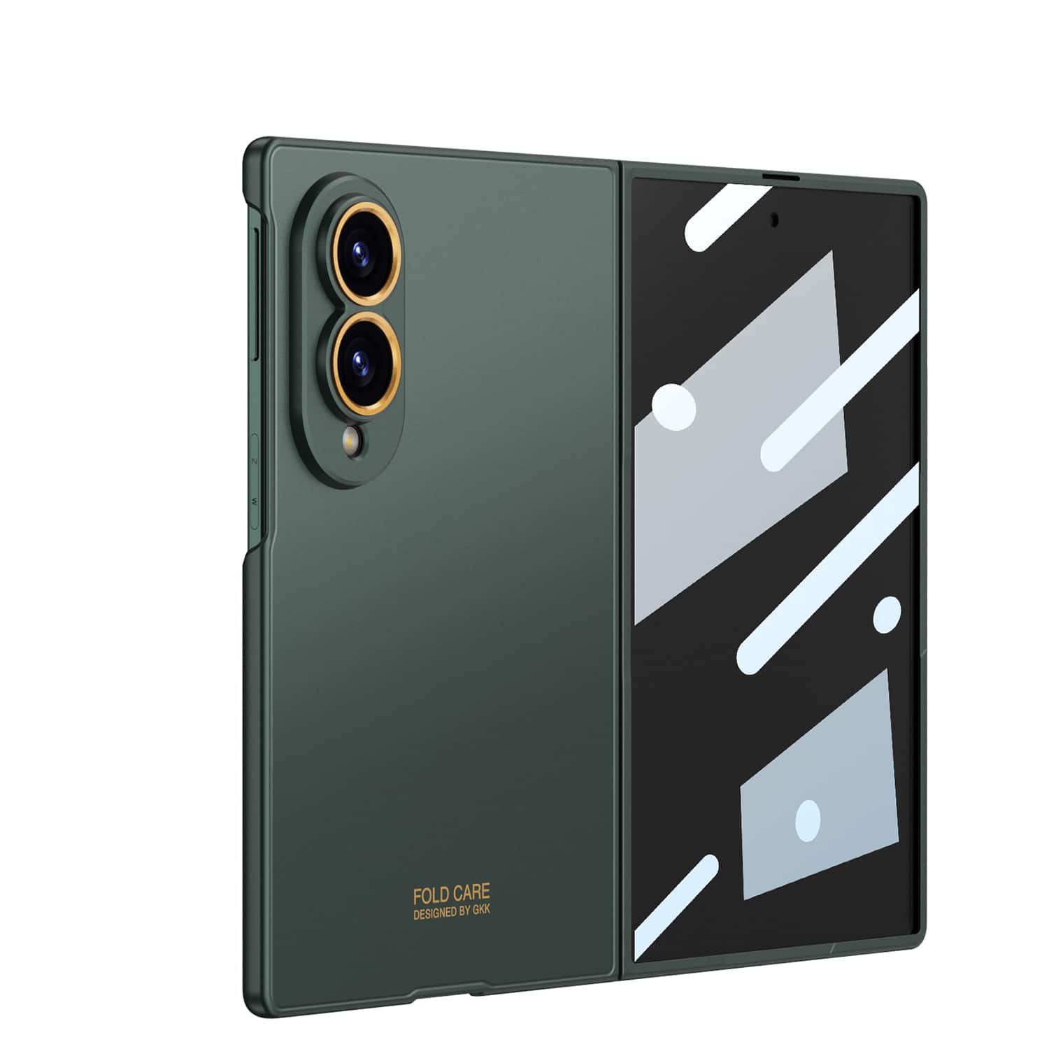 Dteck - Slim Case for Samsung Galaxy Z Fold8 with Bulit in Front Tempered Glass Film,Shock-absorbent Hard PC Frame Glossy Cover - Darkgreen price history on PriceWatchPro