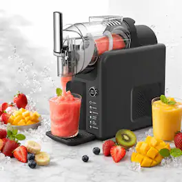 Loheer - 68oz Slushie Machine with Ice Cream Function, 5 Presets, LED Display, Self-Cleaning - Black