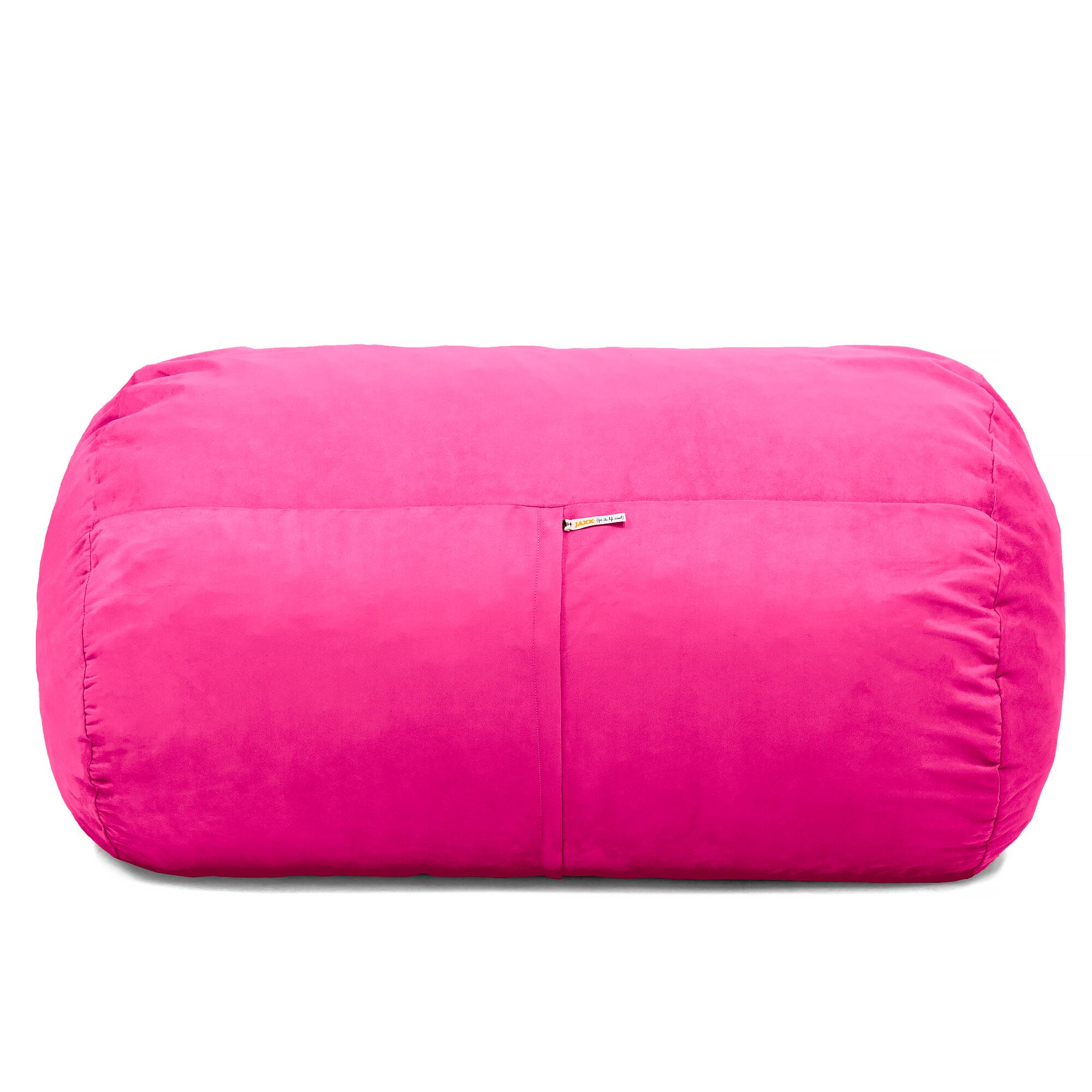 Front. Jaxx - Jaxx Sofa Saxx 4-foot Bean Bag Lounger, Fuchsia - Pink.