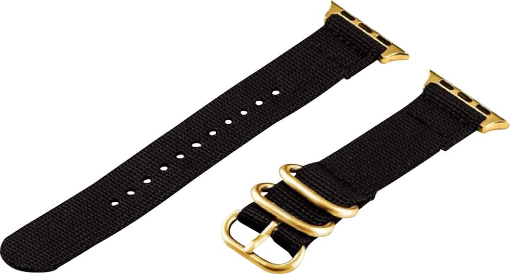 Angle. Clockwork Synergy - Heavy Nato Smartwatch Band for Apple Watch™ 42mm - Black.