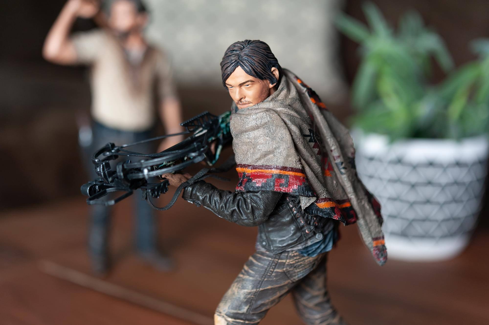 Alt View 4. McFarlane Toys - The Walking Dead Daryl Dixon Deluxe Poseable Figure | Measures 10 Inches Tall - Brown.