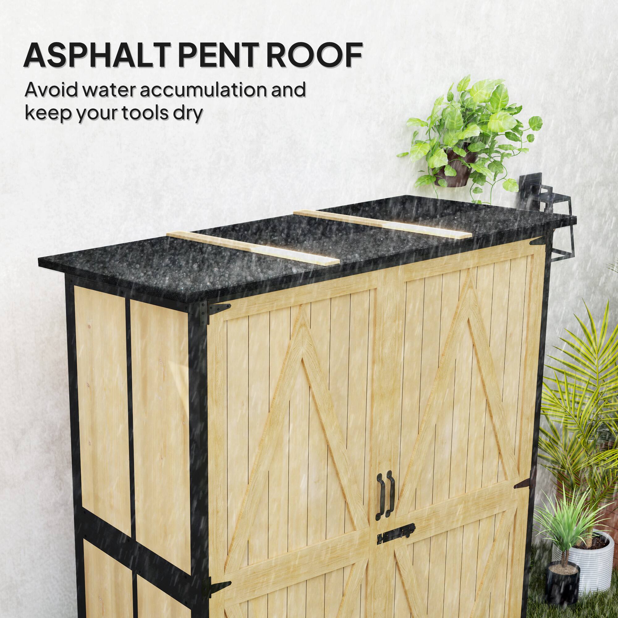 ASPHALT PENT ROOF
Avoid water accumulation and keep your tools dry
