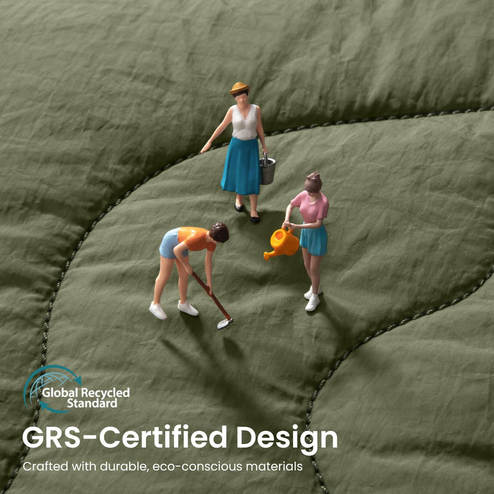 Global Recycled Standard GRS-Certified Design  
Crafted with durable, eco-conscious materials