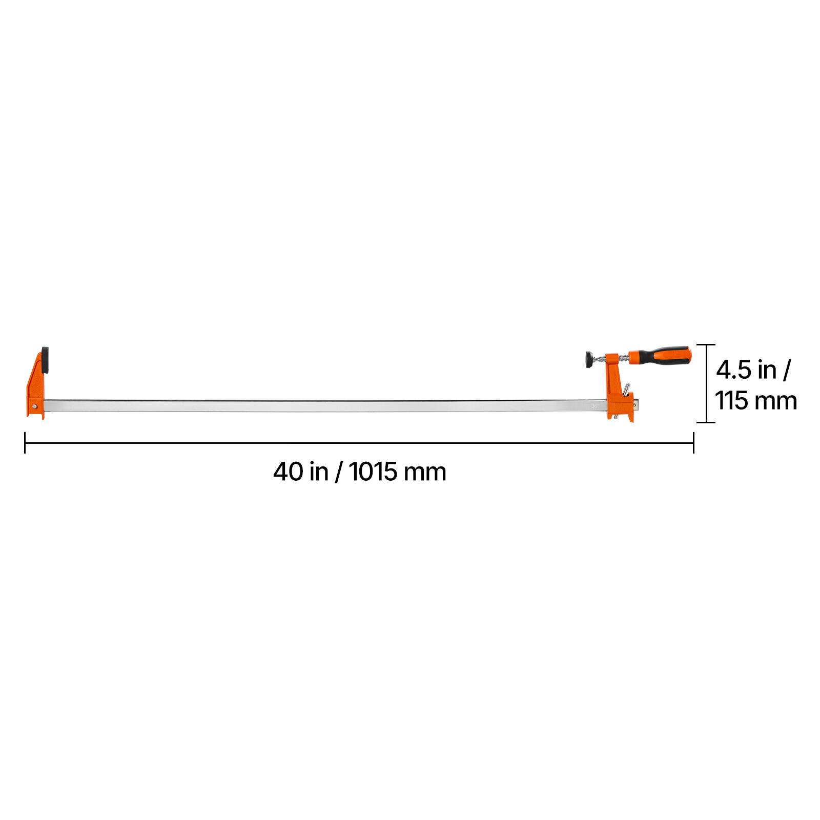 4.5 in / 115 mm  
40 in / 1015 mm