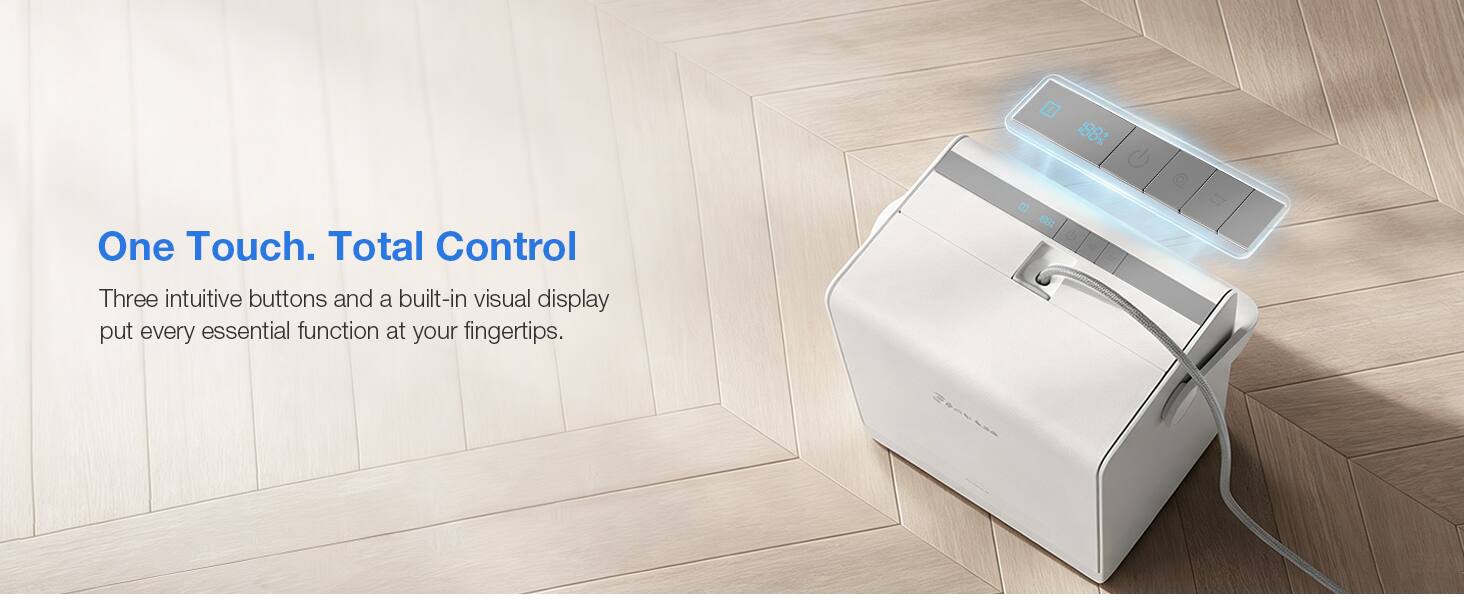 One Touch. Total Control

Three intuitive buttons and a built-in visual display put every essential function at your fingertips.