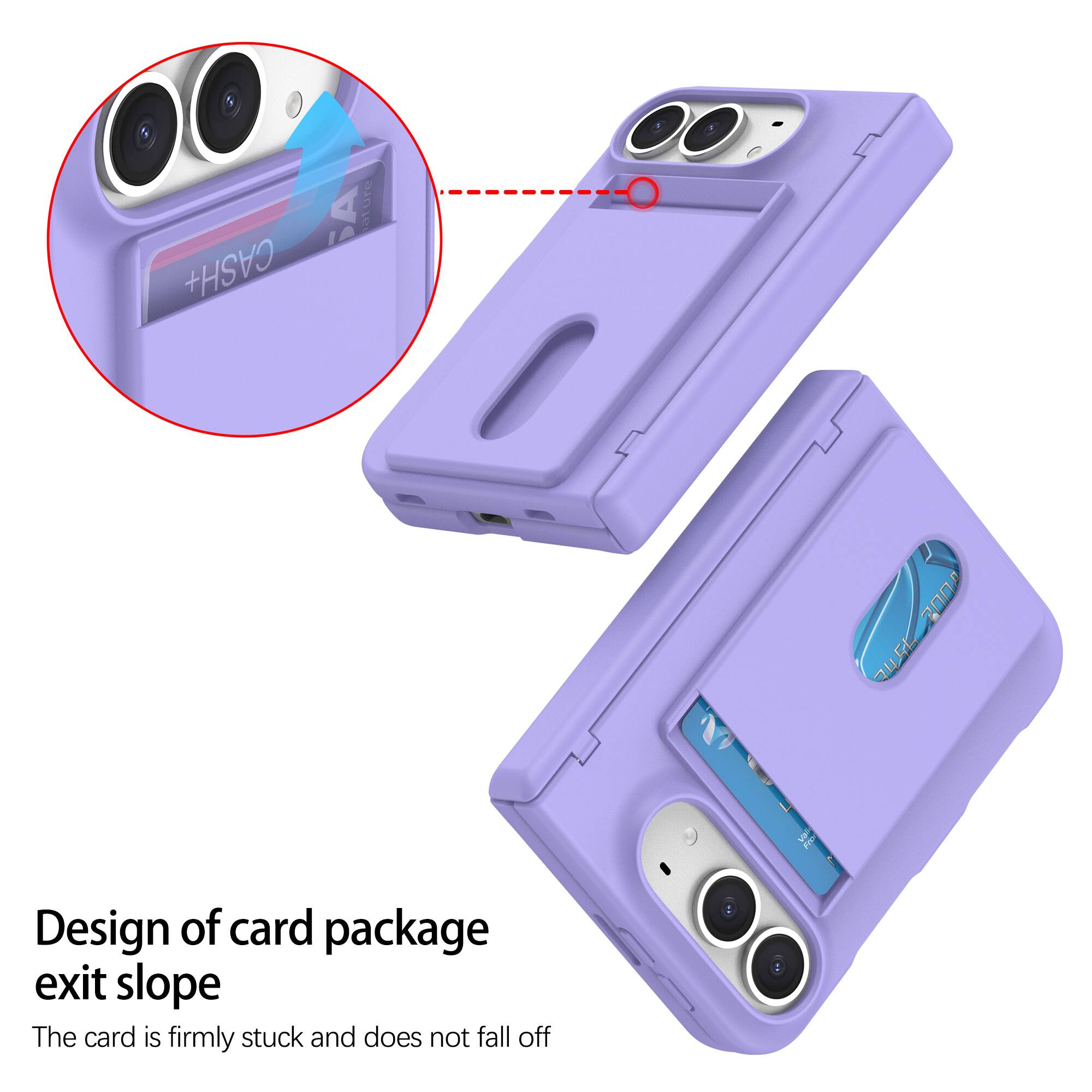 CASH+
ature
200 7456 56
Design of card package exit slope
The card is firmly stuck and does not fall off