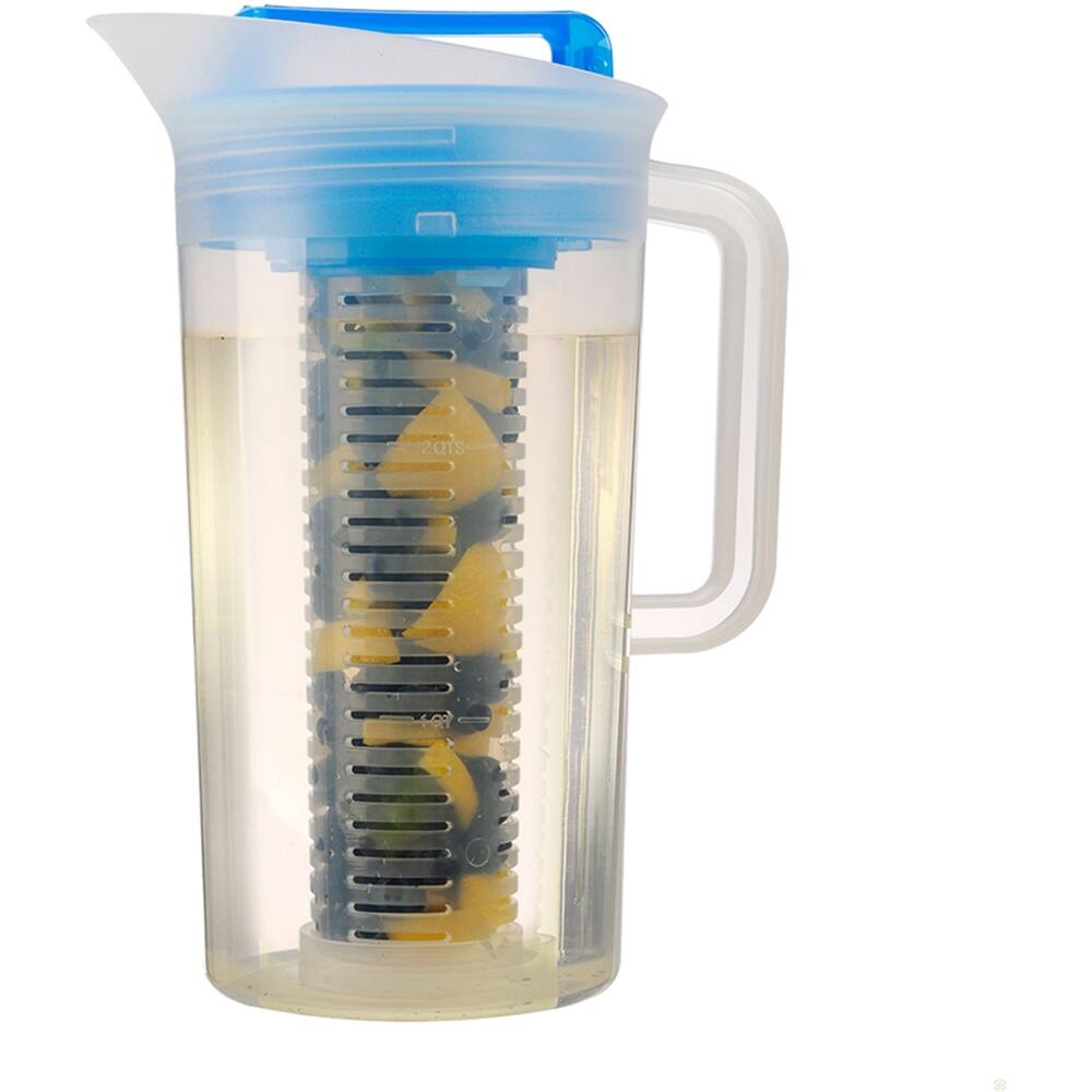 Angle. Primula - TODAY Shake and Infuse 3-Quart Pitcher - Blue/Clear.