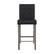 Front. CorLiving - Leila Fabric Bar Height Barstool - Graphite Black.