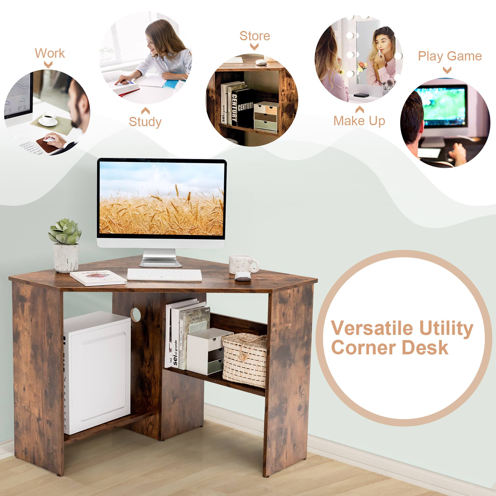 Versatile Utility Corner Desk