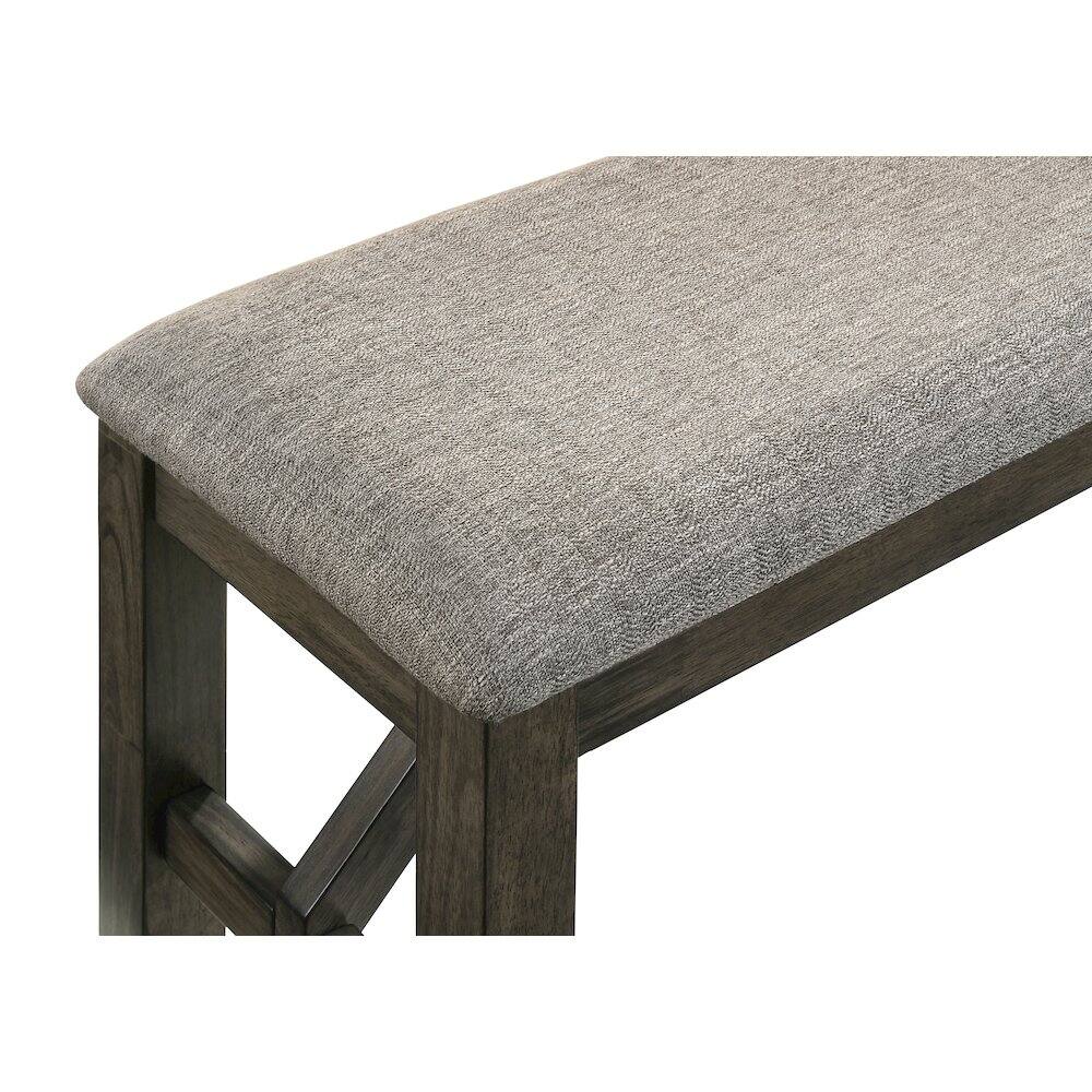 Alt View 1. New Classic Furniture - Gulliver Wood Bench - Rustic Brown.