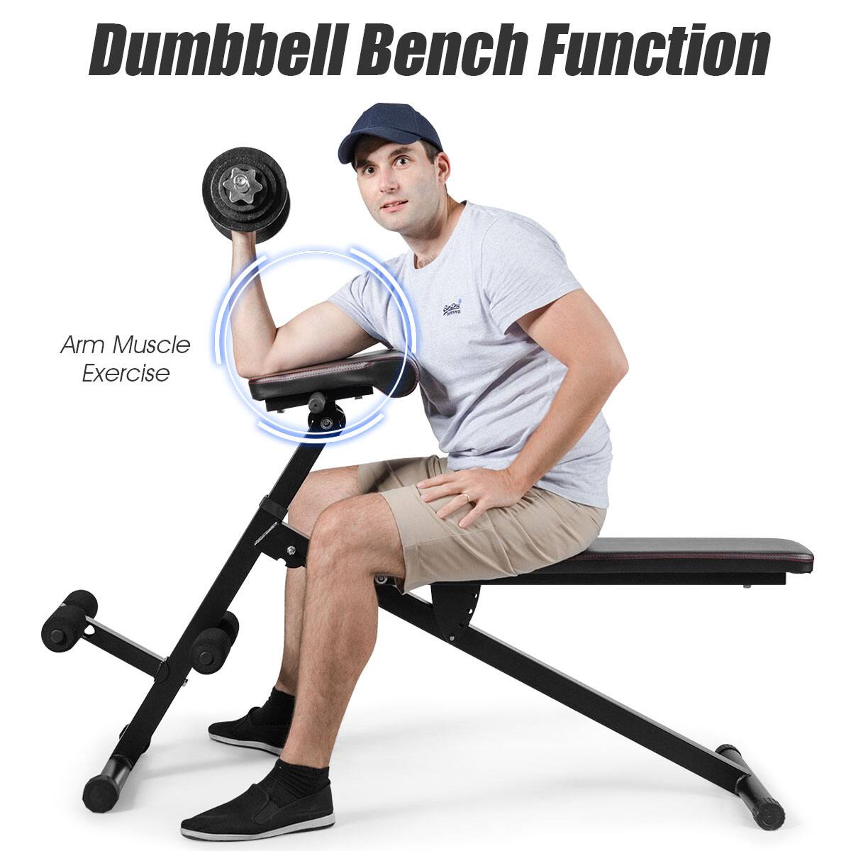 Dumbbell Bench Function: Arm Muscle Exercise