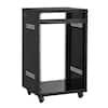 Front. VEVOR - 16U AV Rack, 200 lbs Max Capacity, Home Recording Studio Rack with Lockable Caster Wheels, Open Frame Server Cabinet - Black.