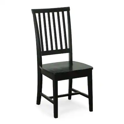 Front. Carolina Chair & Table - Hudson Dining Chair - Antique Black - Black.