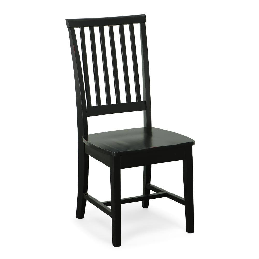 Front. Carolina Chair & Table - Hudson Dining Chair - Antique Black - Black.