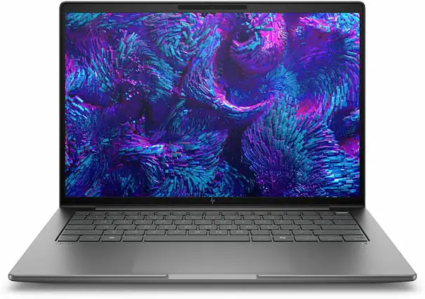 Front. HP - ZBook 8 G1i 14" WUXGA Touch Intel Core Ultra 7 265U 2.1 GHz up to 5.3 GHz 32GB DDR5 1TB SSD Windows 11 Pro Laptop - Silver.
