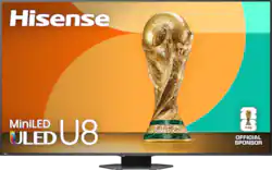 Hisense - 55" Class U8 Series MiniLED QLED UHD 4K HDR Smart Google TV (2025) - Front_Zoom