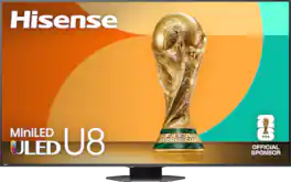 Hisense - 65" Class U8 Series MiniLED QLED UHD 4K HDR Smart Google TV (2025)