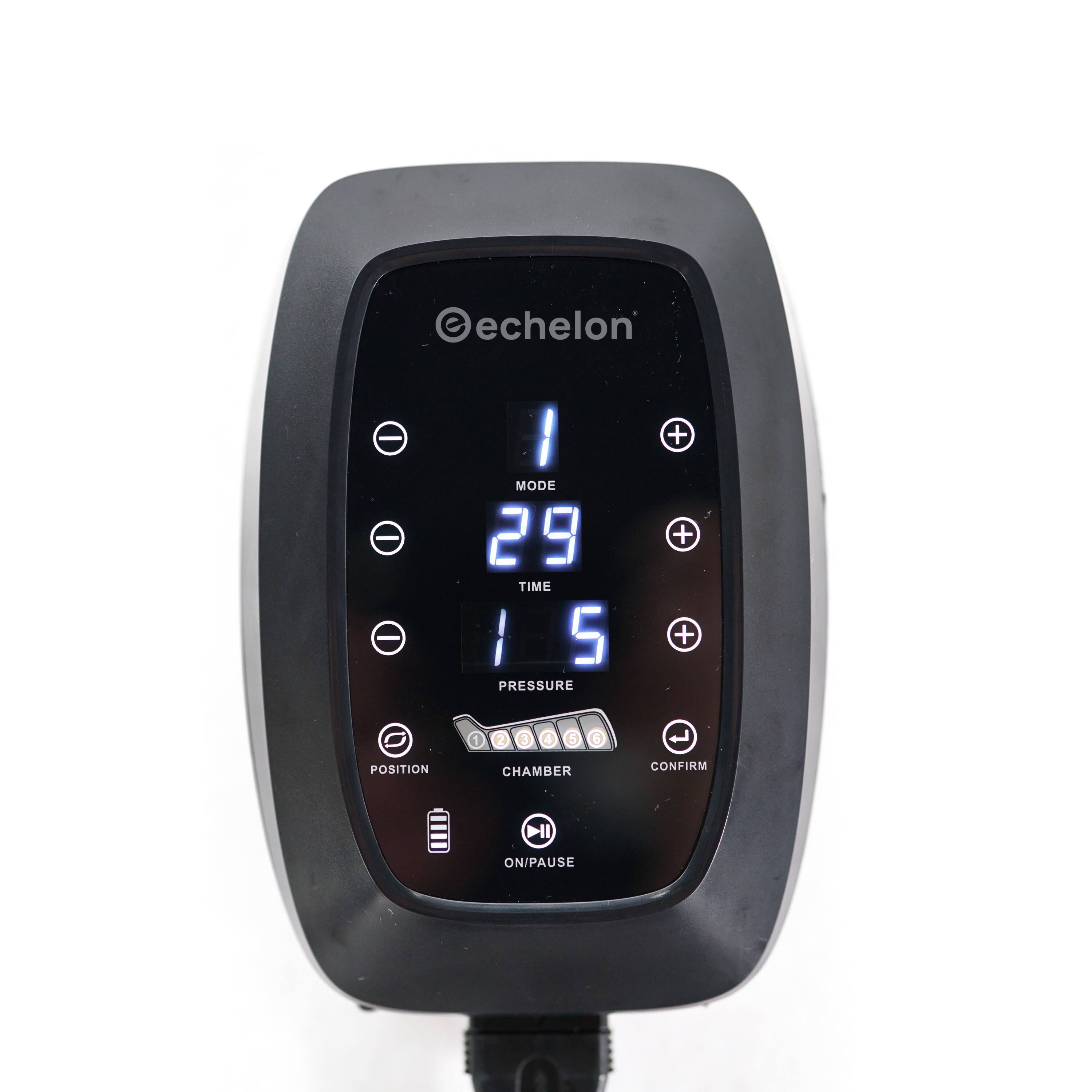 echelon

MODE 1  
TIME 29  
PRESSURE 5  

POSITION  
CHAMBER  
CONFIRM  
ON/PAUSE