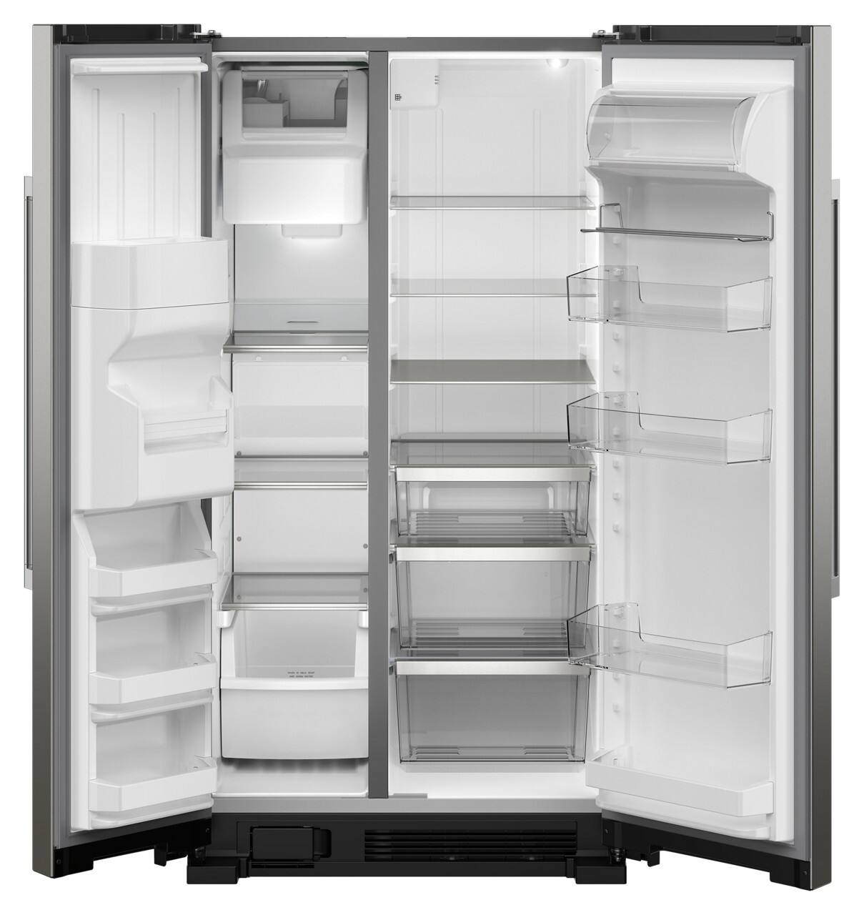 Alt View 1. Maytag - 25 Cu. Ft. Side-by-Side Refrigerator with Gallon Door Bins - Fingerprint Resistant Stainless Finish.