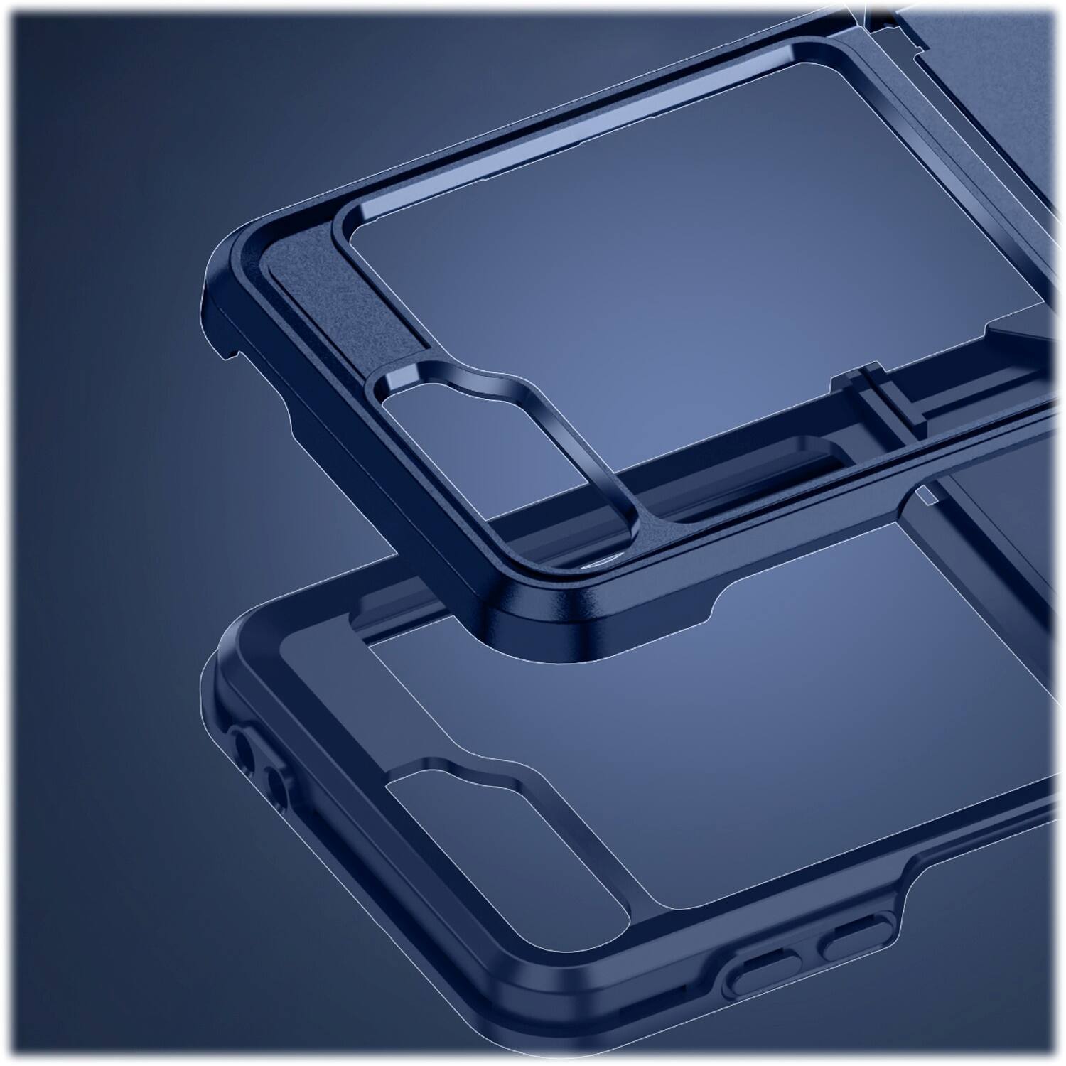 Alt View 17. SaharaCase - Raider Series Kickstand Case for Samsung Galaxy Z Flip6 - Desert Blue.