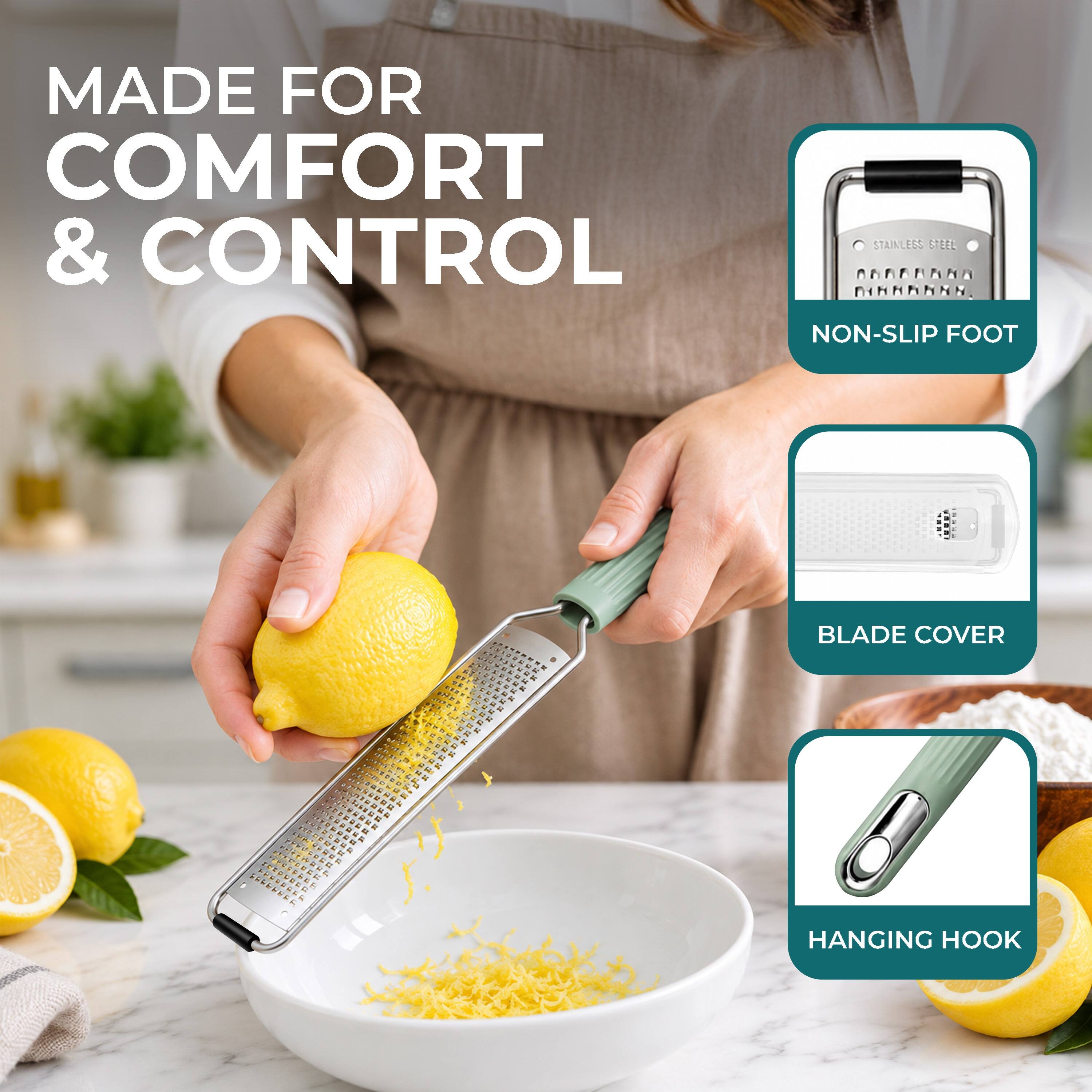 MADE FOR COMFORT & CONTROL

STAINLESS STEEL AAAABANA BARRANNN NON-SLIP FOOT
BLADE COVER
HANGING HOOK
