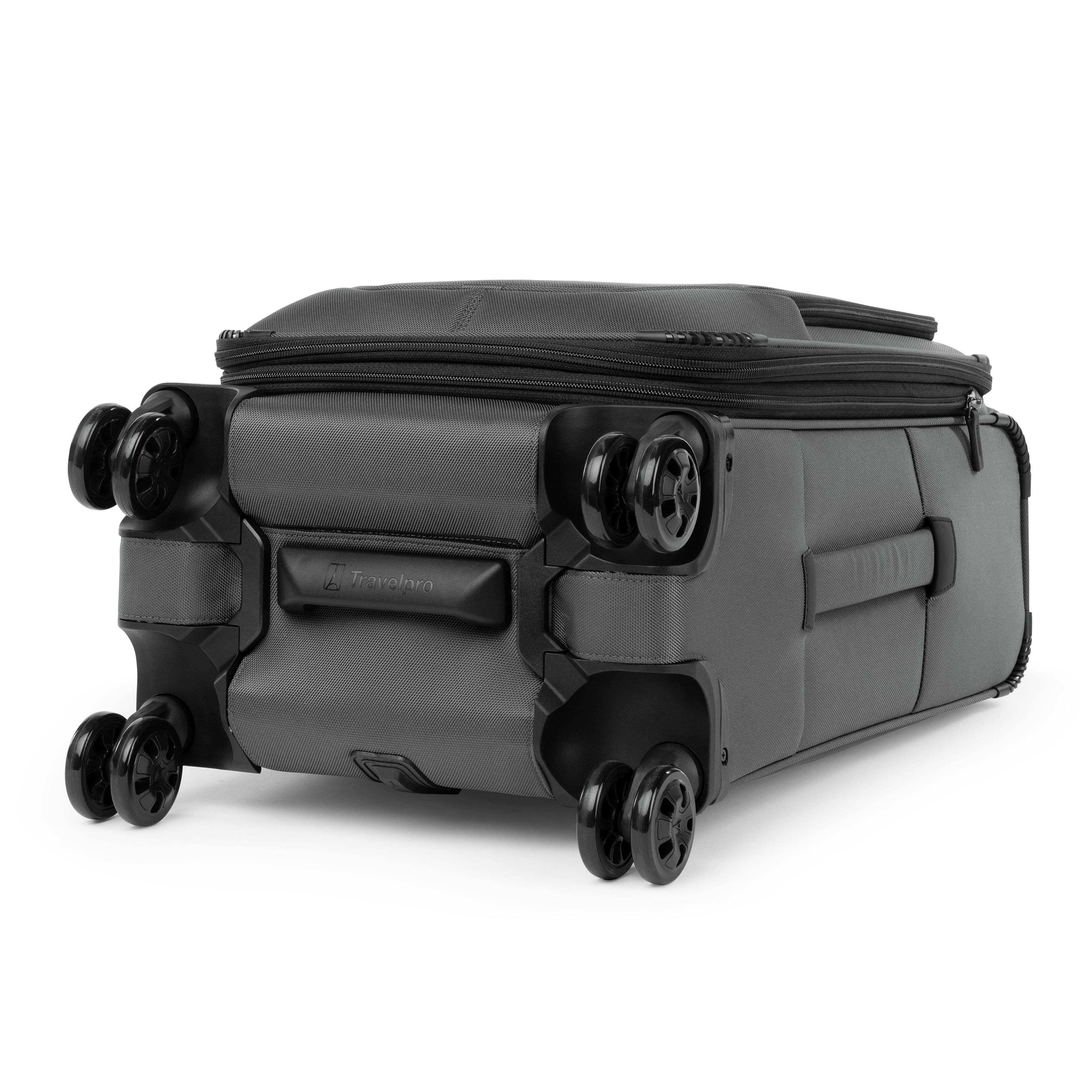 Alt View 3. Travelpro - Crew Classic Lightweight Softside Expandable 21" Carry On Spinner - Titanium Grey.