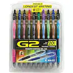 PROVEN #1 LONGEST WRITING
Average of VS top 10 brands
0.7mm
G2
20 PENS
Retractable • Refillable
SMOOTH WRITING GEL INK
PILOT
