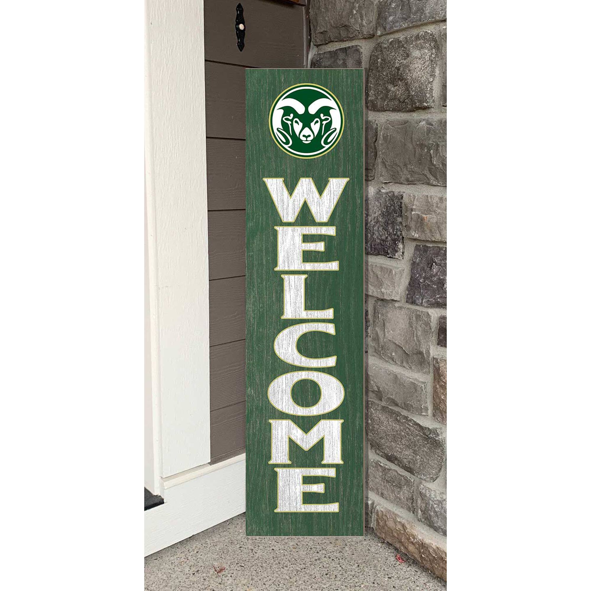 Alt View 1. Jardine - Colorado State Rams 12'' x 48'' Welcome Leaner - Green.