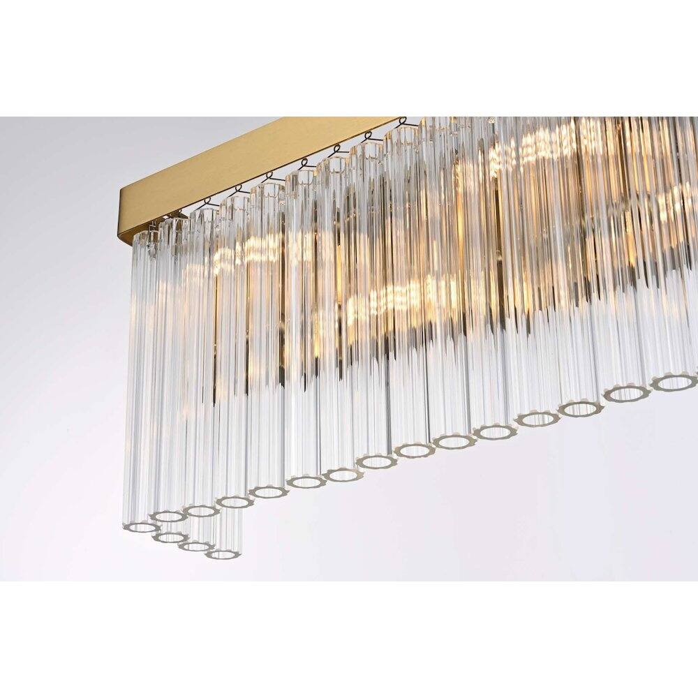 Alt View 2. Elegant Lighting - Harlow 19 inch Wall Sconce in Satin Gold - Satin Gold.