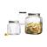 Angle. Anchor - 3-Piece Cracker Jar Set - Brushed aluminum/Clear.