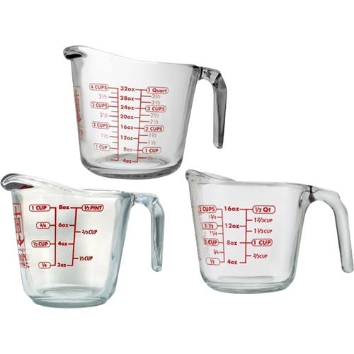 Anchor Hocking - 3-Piece Measuring Cup Set - Clear