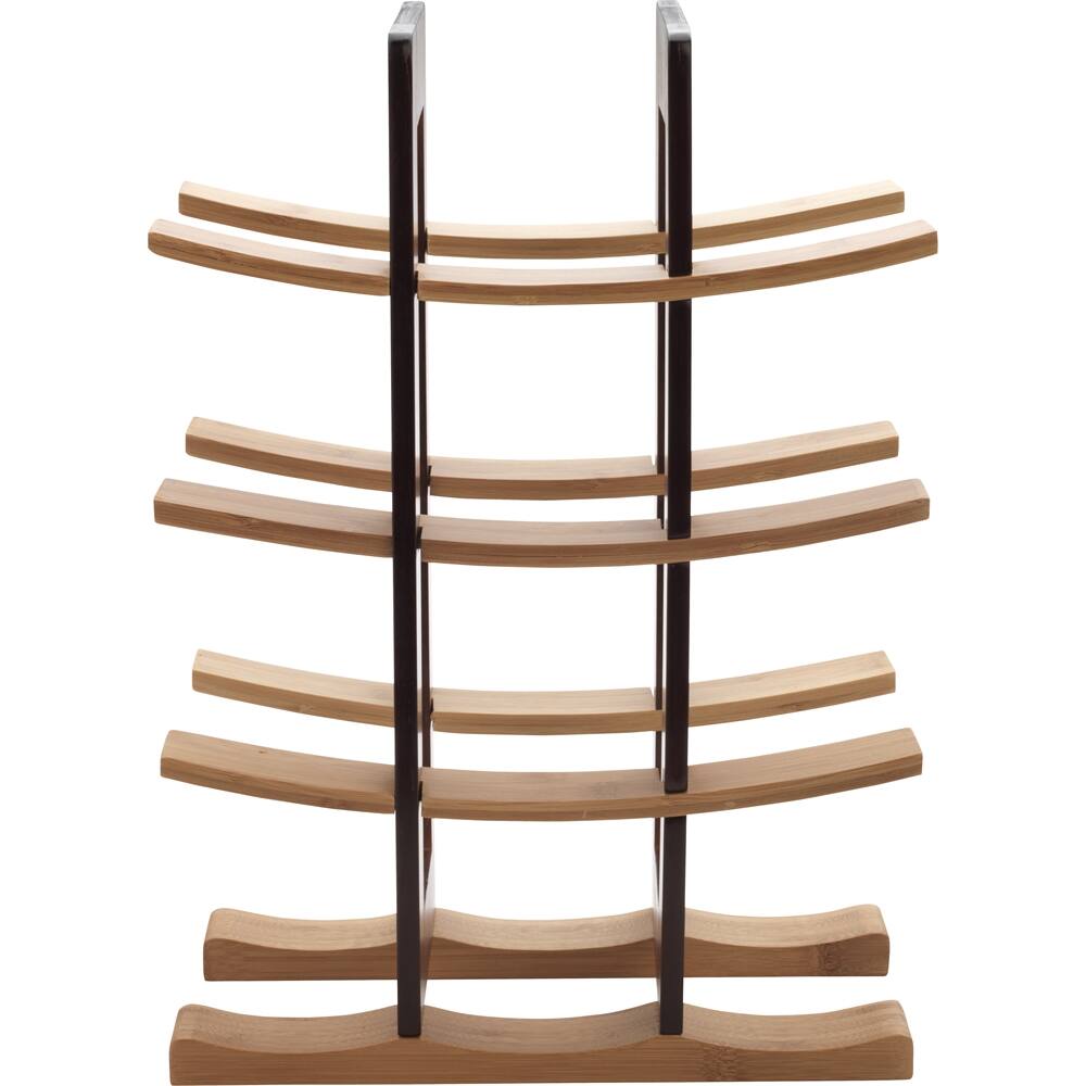 Angle. Anchor Hocking - Bamboo Wine Rack w/Espresso Accents - Brown.