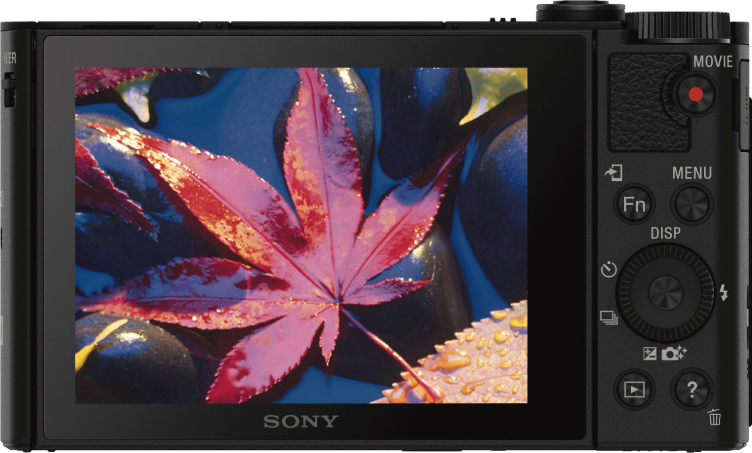 Back View: Sony - Cyber-shot DSC-HX80 18.2-Megapixel Digital Camera - Black