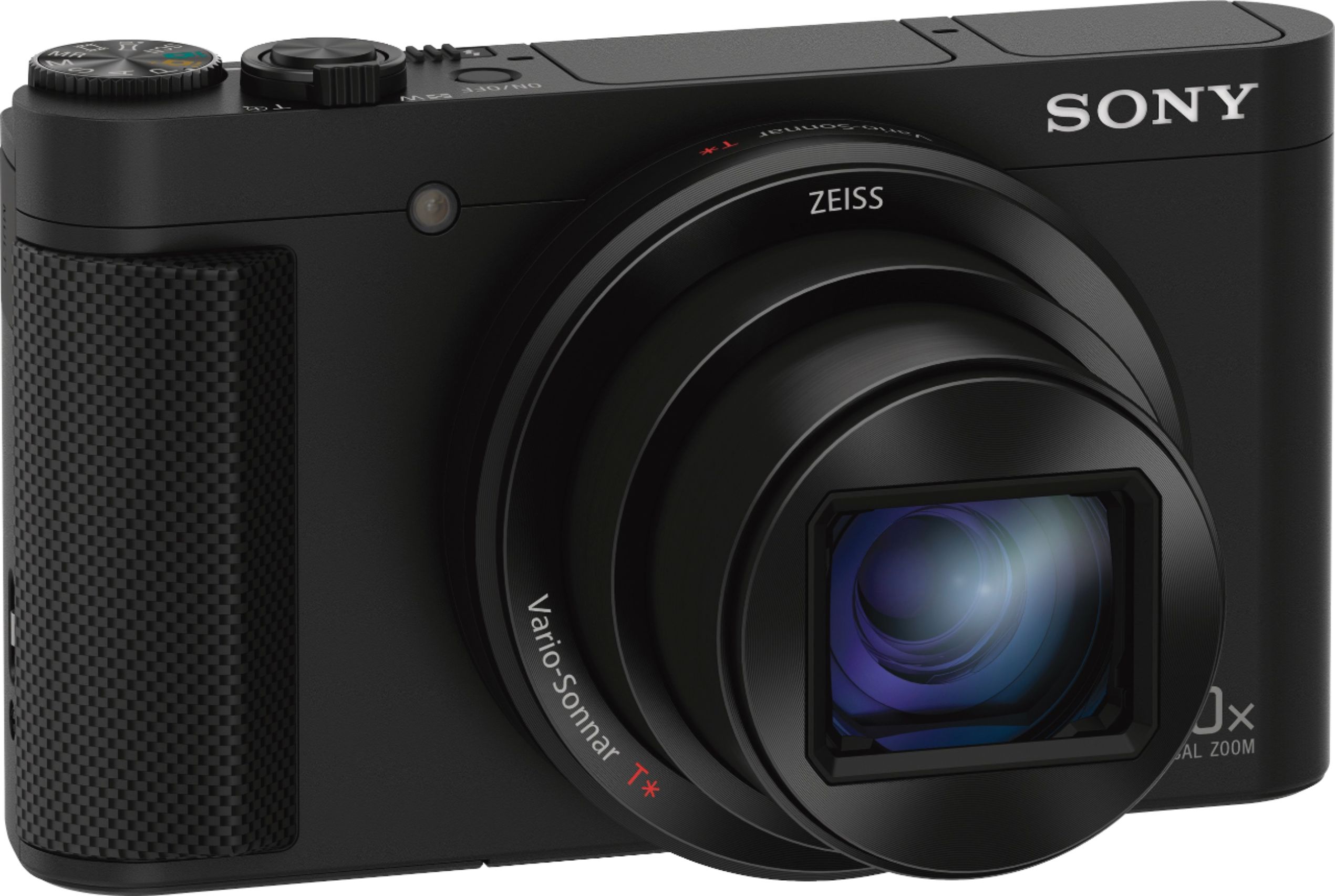 Angle View: Sony - Cyber-shot DSC-HX80 18.2-Megapixel Digital Camera - Black