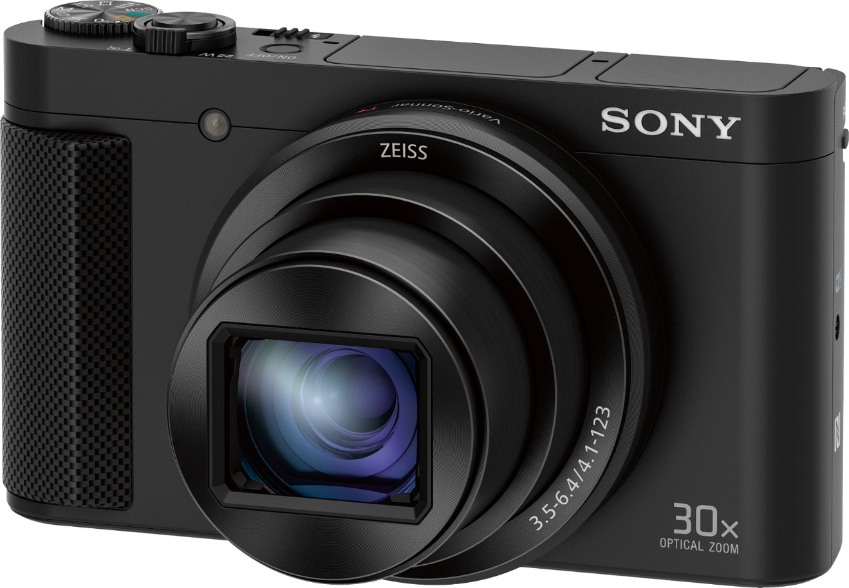 Left View: Sony - Cyber-shot DSC-HX80 18.2-Megapixel Digital Camera - Black