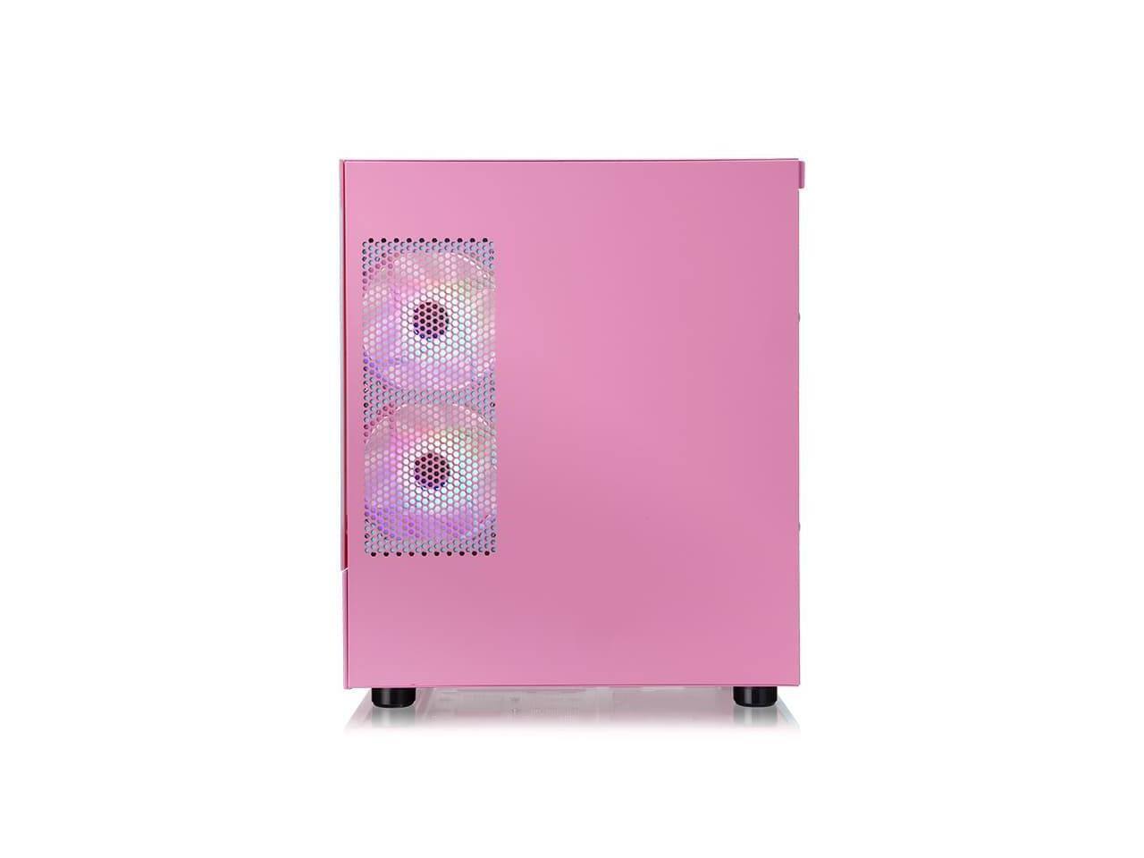 Alt View 3. Thermaltake - Thermaltake View 170 TG ARGB m-ATX Case, 3x120mm ARGB Fans, 280mm Rad, 340mm GPU, 160mm Cooler, Bubble Pink - Bubble Pink.