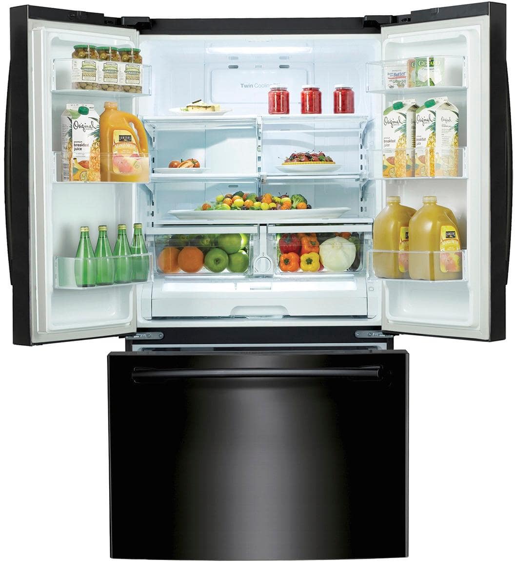  Samsung - 25.5 Cu. Ft. French Door Refrigerator with Internal Water Dispenser - Black