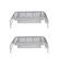 Front. Mind Reader - Network Collection Monitor Stand, 3-Compartment Storage, Metal Mesh, Set of 2, 20"L x 11.5"W x 5.5"H, Silver - Siler.