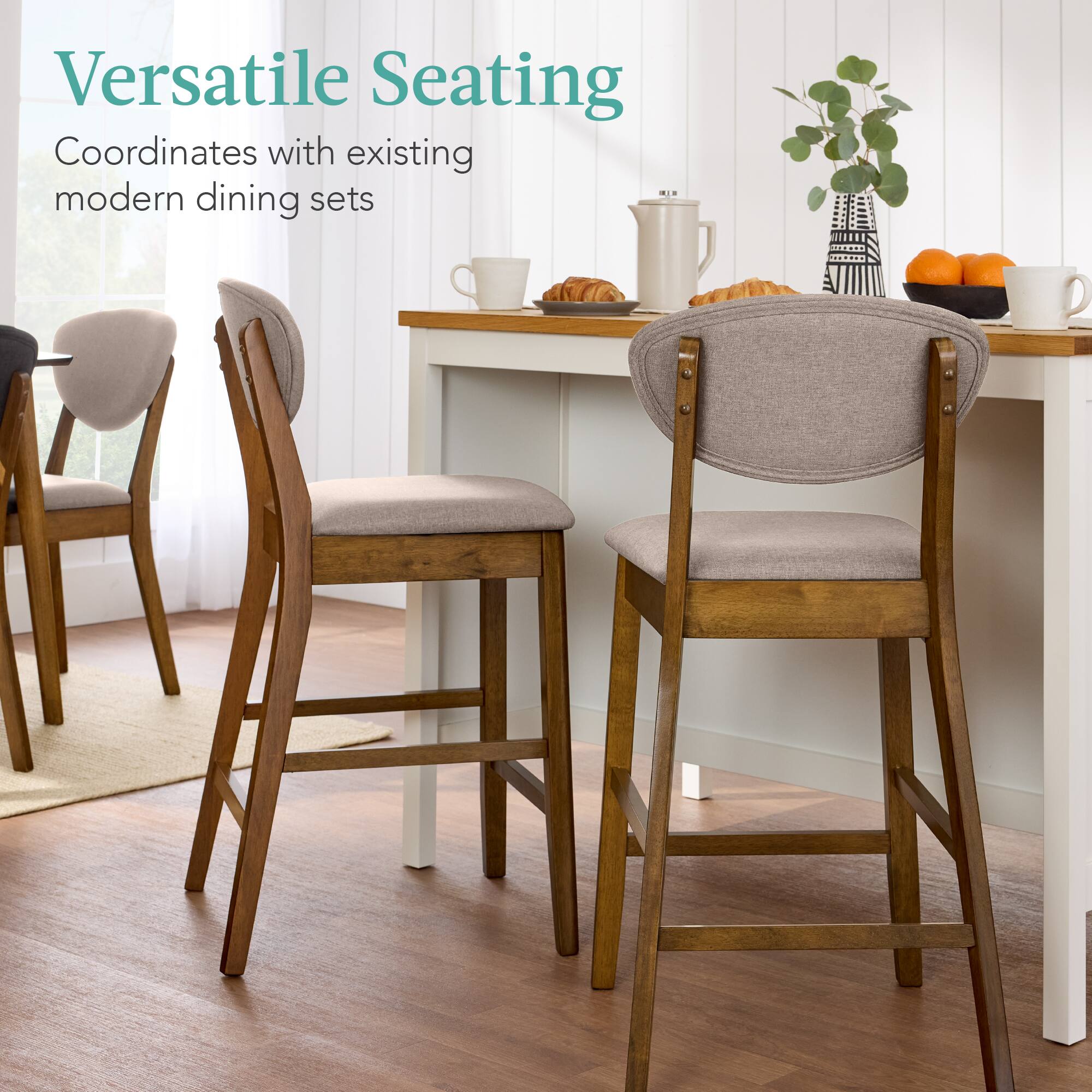 Versatile Seating  
Coordinates with existing modern dining sets