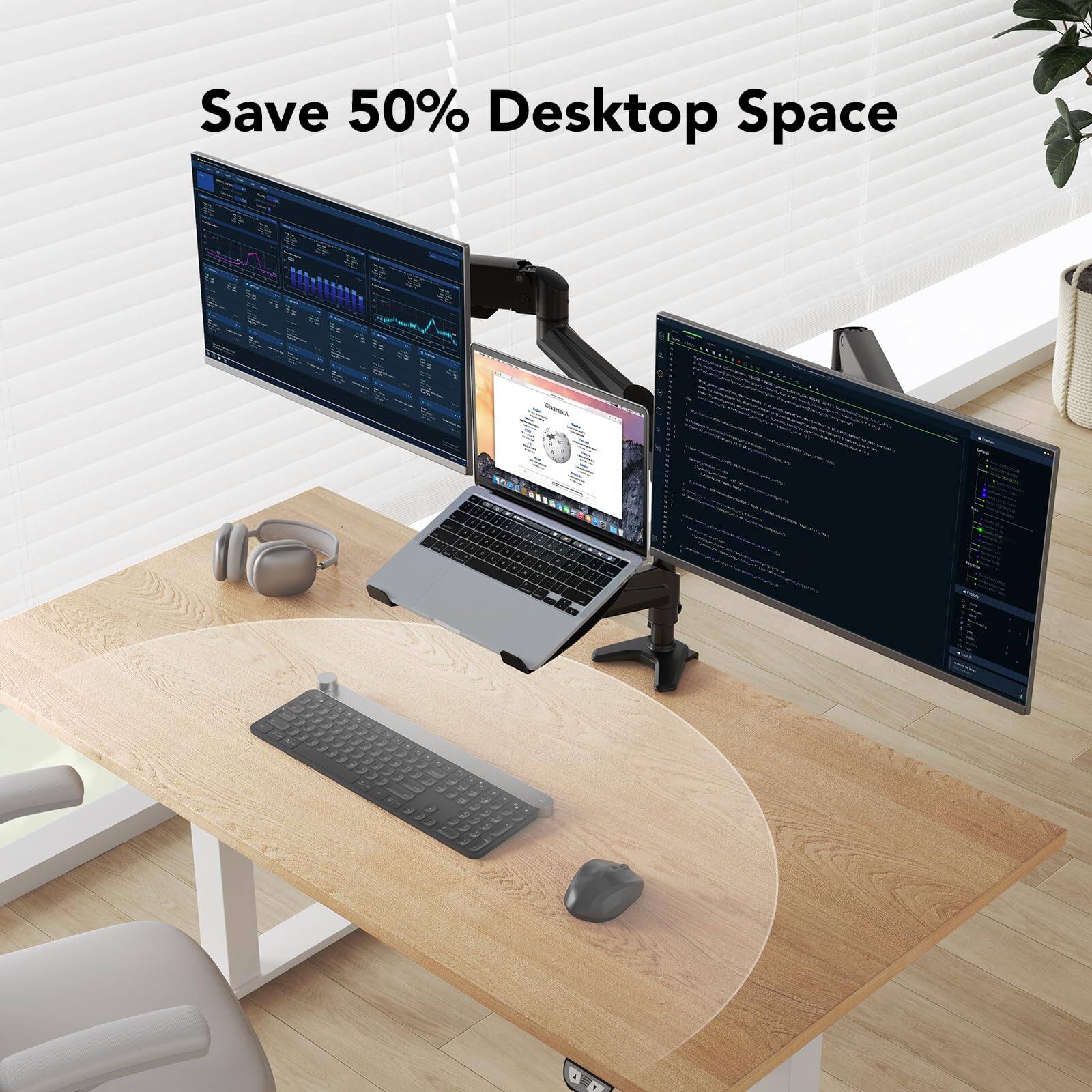 Save 50% Desktop Space