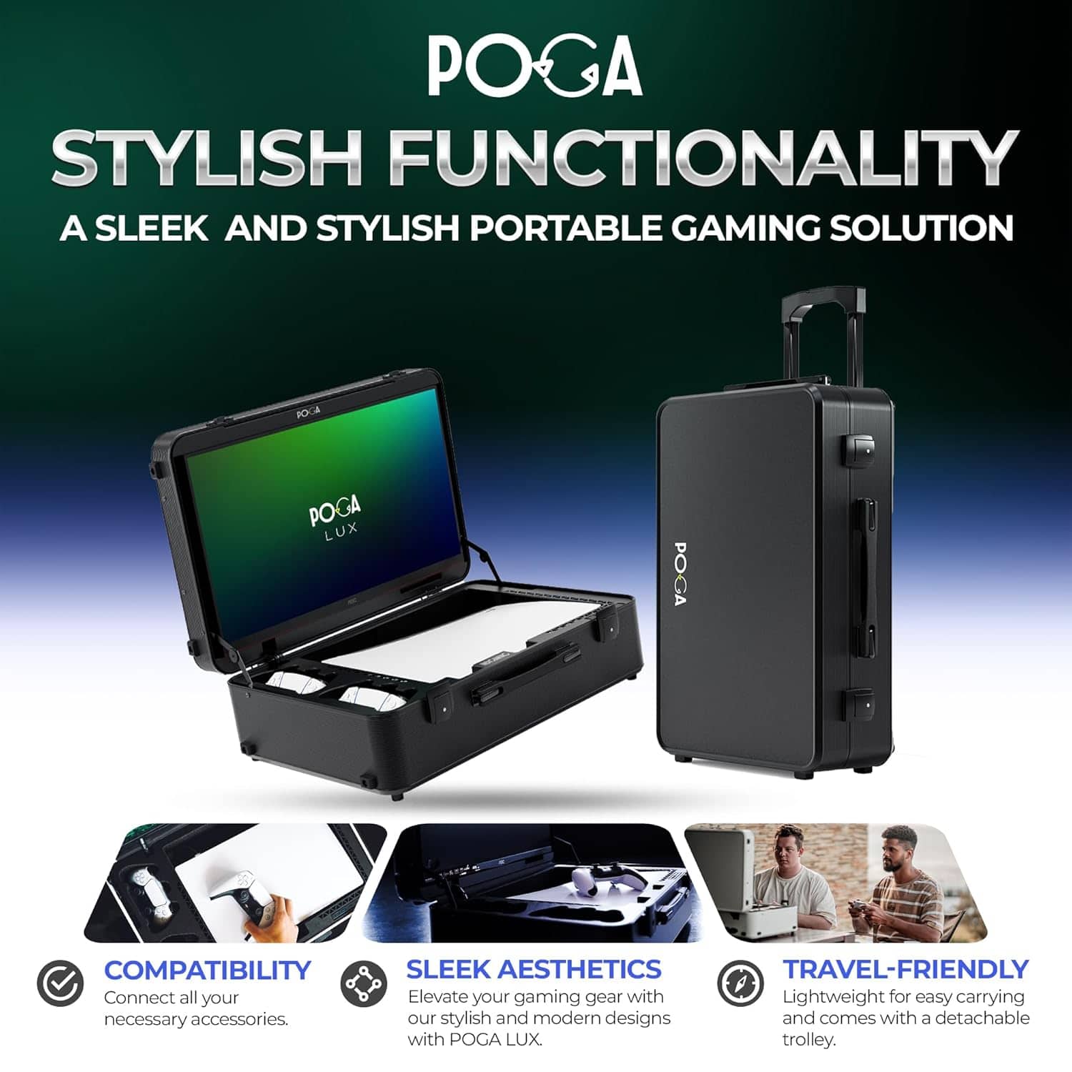 POGA: Stylish Functionality - A Sleek and Stylish Portable Gaming Solution
POGA is a portable gaming solution that offers a sleek and stylish design, making it a perfect choice for gamers who want to take their gaming experience on the go. The POGA device is compatible with all necessary accessories, ensuring that you have everything you need for an enjoyable gaming session.
Sleek Aesthetics - The POGA device features a modern and stylish design that will elevate your gaming gear. Its lightweight construction makes it easy to carry and transport, so you can take it with you wherever you go.
Travel-Friendly - With its compact size and portable design, the POGA device is perfect for gamers who are always on the move. You can easily carry it with you in a bag or backpack, making it a convenient choice for gamers who want to play their favorite games on the go.
Compatibility - The POGA device is compatible with all necessary accessories, so you can connect all your gaming peripherals and enjoy a seamless gaming experience.
Lightweight - The POGA device is lightweight, making it easy to carry and transport. You can take it with you wherever you go and enjoy your gaming sessions on the go.
Detachable Trolley - The POGA device comes with a detachable trolley, making it even more convenient to transport your gaming gear. You can easily detach the trolley and carry it with you, or use it to transport your gaming gear to your destination.
Overall, the POGA device offers a stylish and functional portable gaming solution that is perfect for gamers who want to take their gaming experience on the go. With its sleek design, compatibility with all necessary accessories, and travel-friendly features, the POGA device is a must-have for any gaming enthusiast.